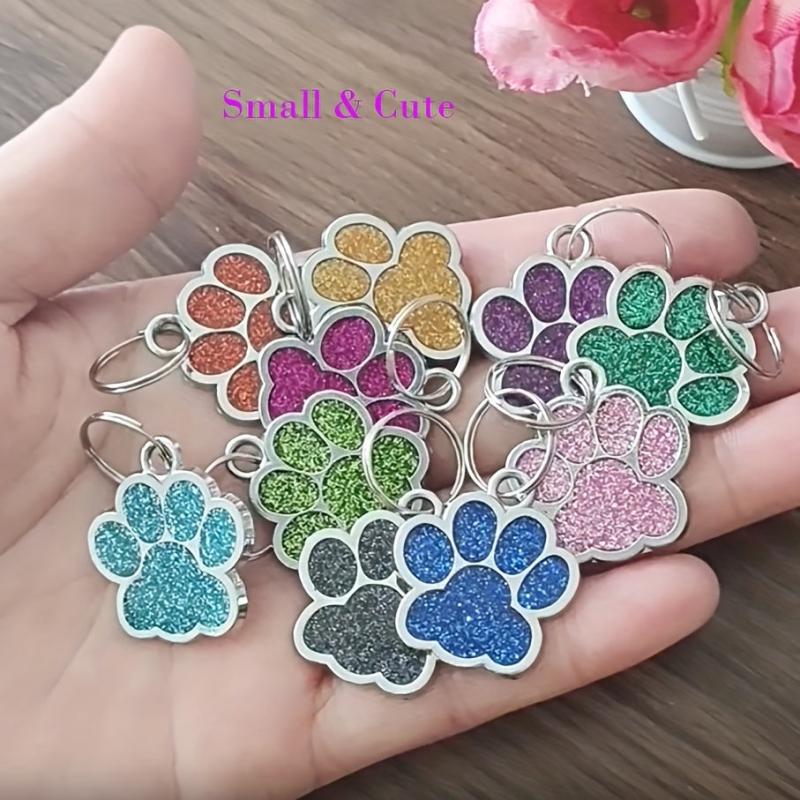 Paw Print Pendant for Small Dogs Zinc Alloy Footprint Dog Tag