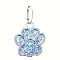 Paw Print Pendant for Small Dogs Zinc Alloy Footprint Dog Tag