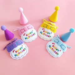Pet Birthday Bandana & Hat Set for Small/Middle Dogs