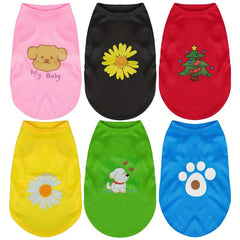 Flower Printed Dog Vest for Small and Medium Dogs