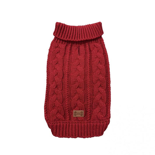 Plain Knitted Dog Sweater for Autumn and Winter