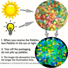 50pcs Glow In The Dark Pebbles for Garden and Wedding Decor