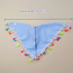 Plaid Pet Bandana with Tassel for Dogs/Cats - Holiday & Everyday Wear