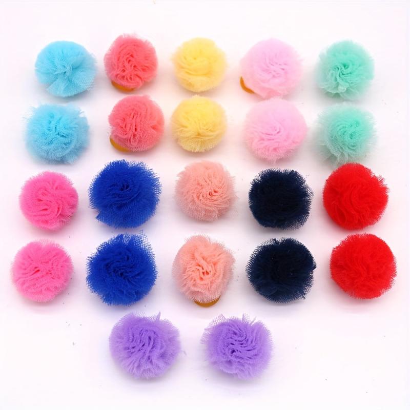 20pcs Pet Grooming Round Hair Bows for Dogs and Cats