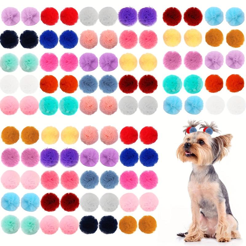 20pcs Pet Grooming Round Hair Bows for Dogs and Cats