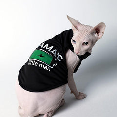 Pet Print Vest With Mama's Little Man Slogan
