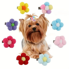 Flower Hair Clips for Pets