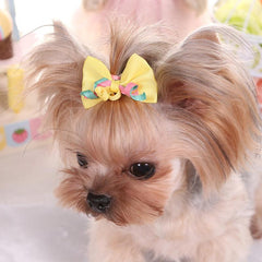 Pet Ribbon Decor Bow Hair Clips for Dog and Cat Accessories