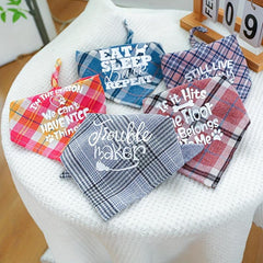 Large Dog Saliva Towel Triangle Bib for Pet Grooming