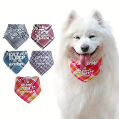 Large Dog Saliva Towel Triangle Bib for Pet Grooming