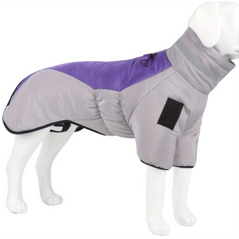 Large Dog Winter Coat Reflective Cotton-padded Pet Clothing for Cold Weather