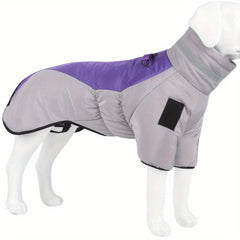 Large Dog Winter Coat Reflective Cotton-padded Pet Clothing for Cold Weather