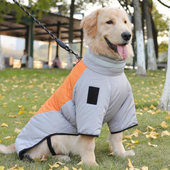 Large Dog Winter Coat Reflective Cotton-padded Pet Clothing for Cold Weather