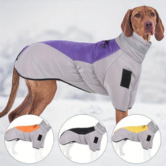 Large Dog Winter Coat Reflective Cotton-padded Pet Clothing for Cold Weather