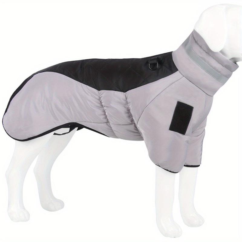 Large Dog Winter Coat Reflective Cotton-padded Pet Clothing for Cold Weather
