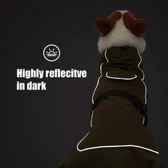 Double Layer Winter Dog Jackets Waterproof Dog Coats for Large Dogs