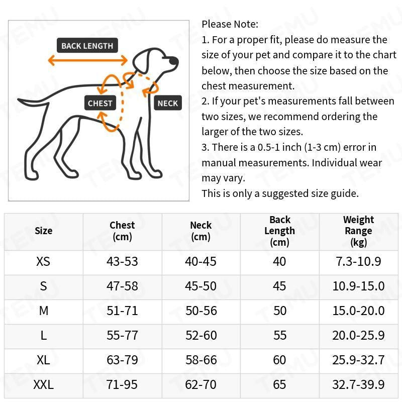 Double Layer Winter Dog Jackets Waterproof Dog Coats for Large Dogs
