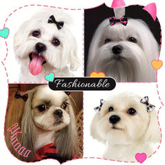 10-Pack Pet Bow Headwear - Cute Accessories for Your Dog's Hair
