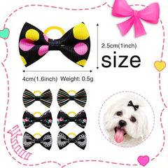 10-Pack Pet Bow Headwear - Cute Accessories for Your Dog's Hair