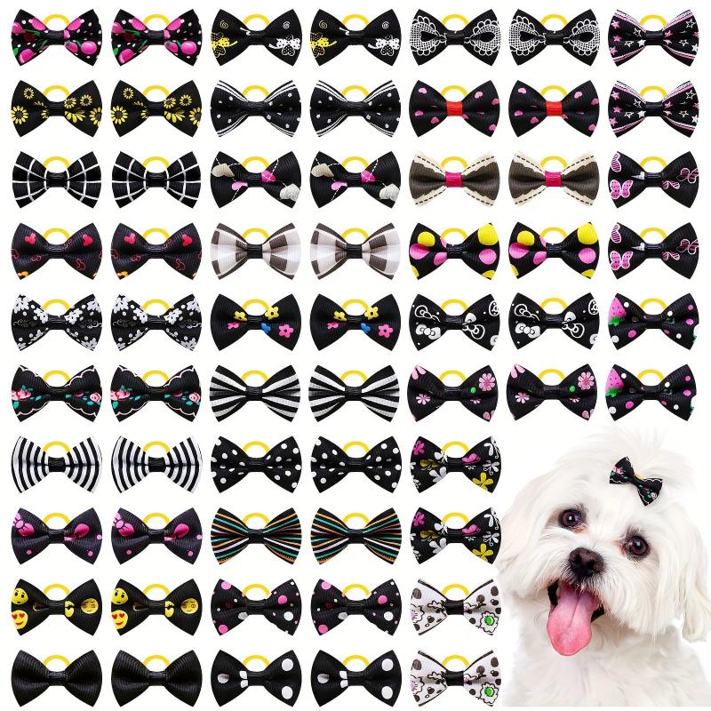 10-Pack Pet Bow Headwear - Cute Accessories for Your Dog's Hair