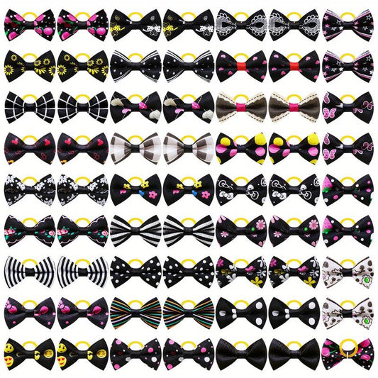 10-Pack Pet Bow Headwear - Cute Accessories for Your Dog's Hair