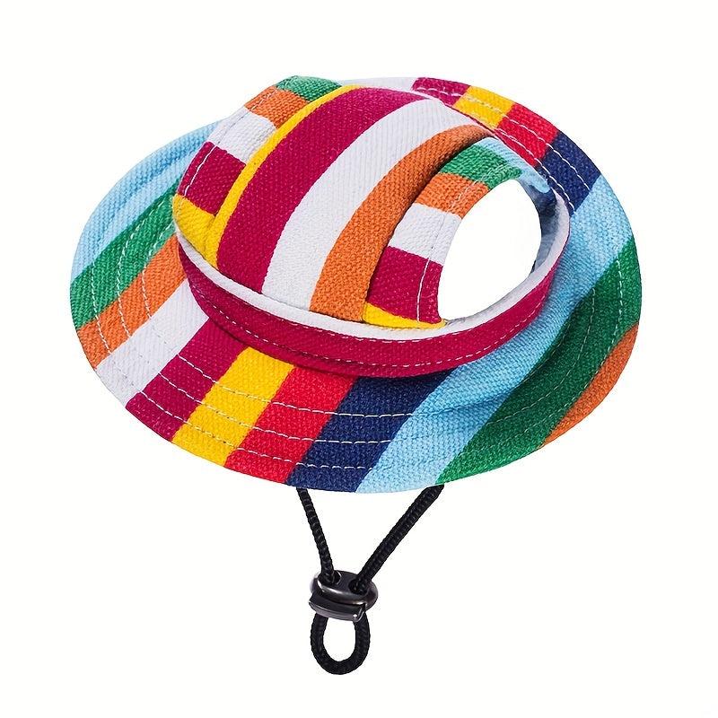 Adjustable Breathable Baseball Cap for Small Cats & Dogs with Bow