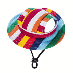 Adjustable Breathable Baseball Cap for Small Cats & Dogs with Bow