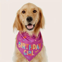 Pet Birthday Dog Scarf Triangle Bib for Dogs and Cats Decorative Pet Towel