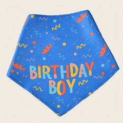 Pet Birthday Dog Scarf Triangle Bib for Dogs and Cats Decorative Pet Towel