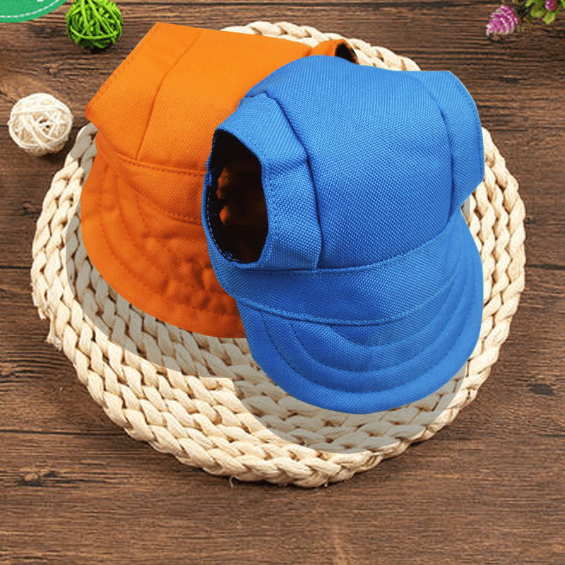 Dog Visor Hat Outdoor Sports Cap with Ear Holes
