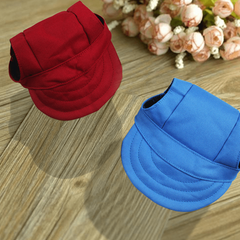 Dog Visor Hat Outdoor Sports Cap with Ear Holes