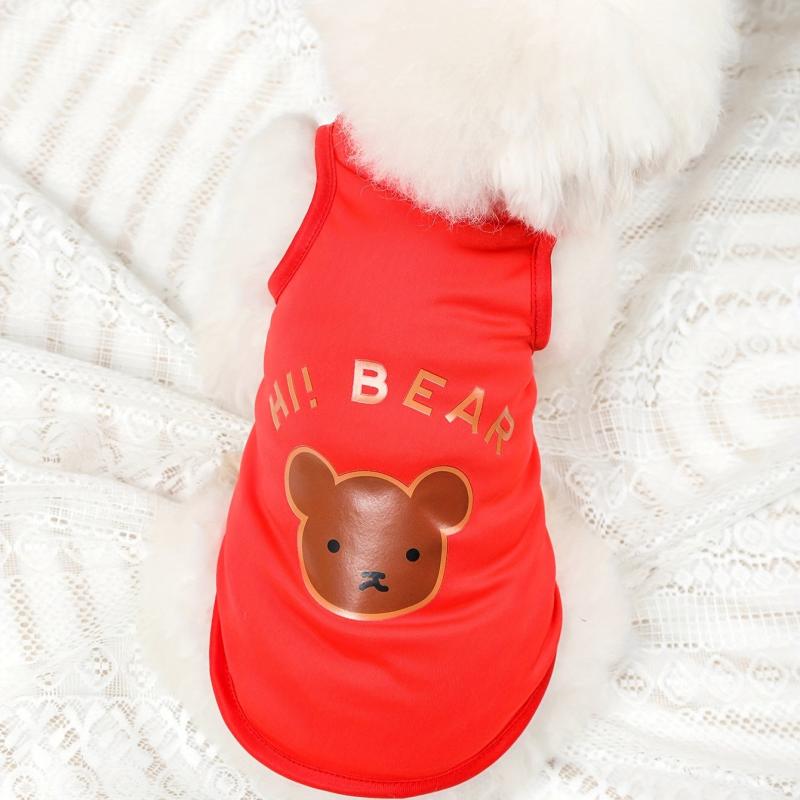 Summer Bear Graphic Tank Top for Pet