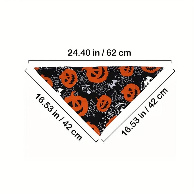 Pet Halloween Spider Skull Headwear And Scarf Set