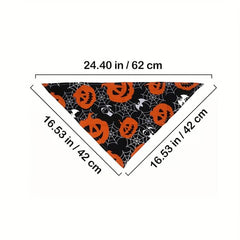 Pet Halloween Spider Skull Headwear And Scarf Set