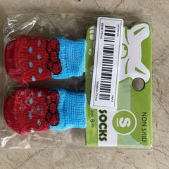 4pcs Pet Socks Dog Paw Protectors Warm Cotton Socks for Dogs Cats
