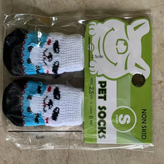 4pcs Pet Socks Dog Paw Protectors Warm Cotton Socks for Dogs Cats