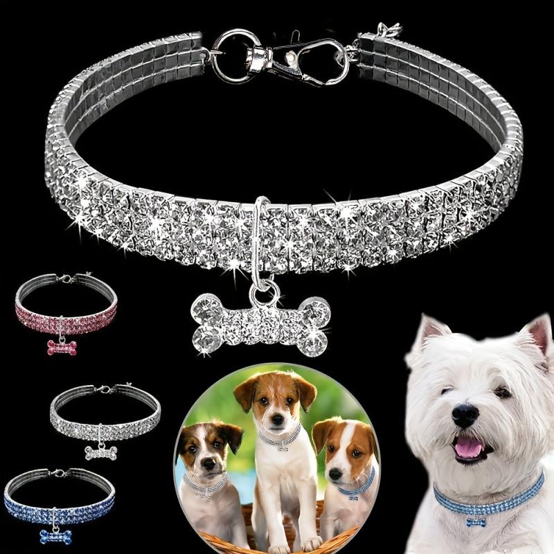 Rhinestone Pet Necklace - Sparkle and Shine for Your Cat or Dog