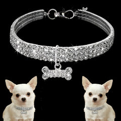 Rhinestone Pet Necklace - Sparkle and Shine for Your Cat or Dog