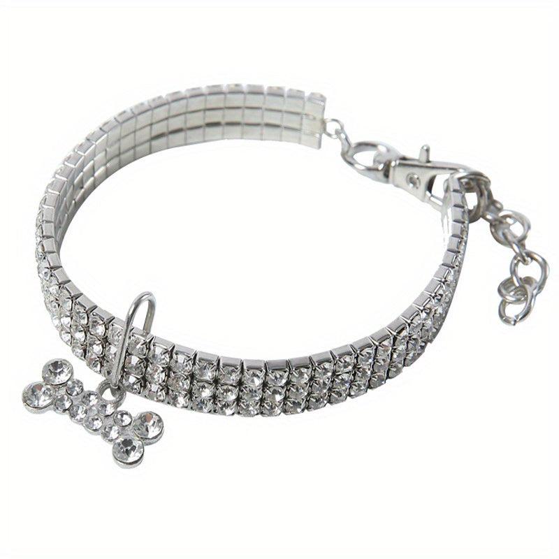 Rhinestone Pet Necklace - Sparkle and Shine for Your Cat or Dog