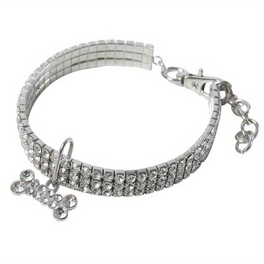 Rhinestone Pet Necklace - Sparkle and Shine for Your Cat or Dog