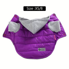 Waterproof Pet Warm Hoodie For Autumn And Winter Dog Clothes