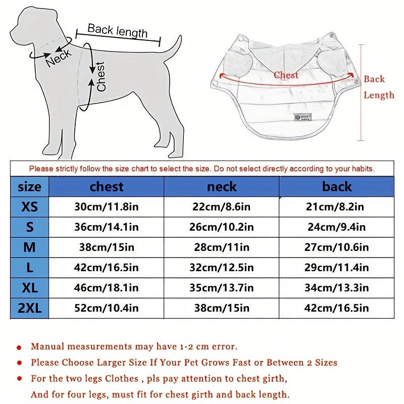 Waterproof Pet Warm Hoodie For Autumn And Winter Dog Clothes
