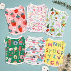 Printed Dog Vest for Small and Medium Breeds - Summer Comfort