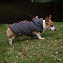 Dinosaur Dog Winter Coat Waterproof Fabric Jacket for Small & Medium Dogs