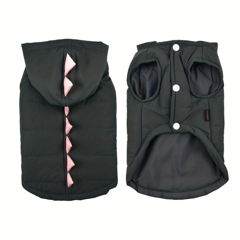 Dinosaur Dog Winter Coat Waterproof Fabric Jacket for Small & Medium Dogs