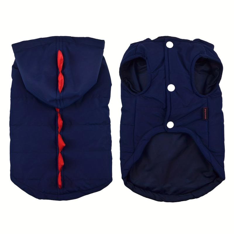 Dinosaur Dog Winter Coat Waterproof Fabric Jacket for Small & Medium Dogs
