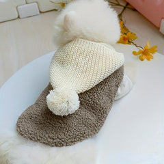 Winter Pompom Dog Hat for All Dog Sizes