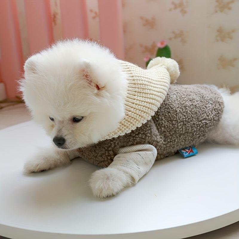 Winter Pompom Dog Hat for All Dog Sizes