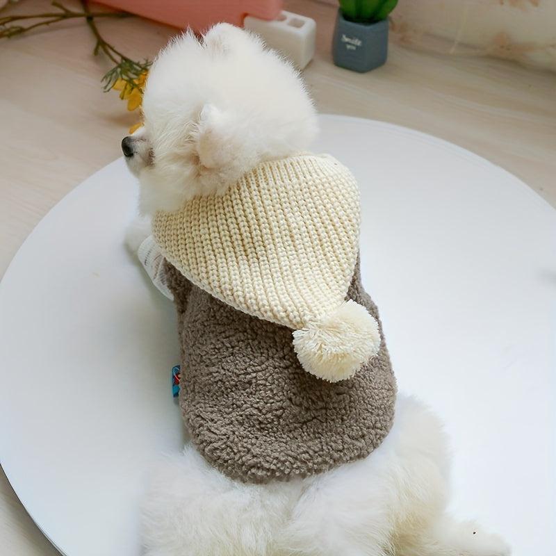 Winter Pompom Dog Hat for All Dog Sizes