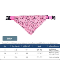 1pc Pet Saliva Towel Printed Dog Cat Collar